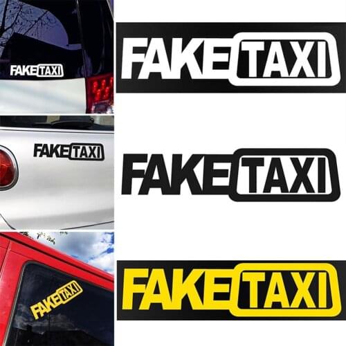1Pcs Funny Car Sticker FAKE TAXI Drifting Sign Race Auto Vehicle Decal Decoration Car Stickers DIY Car Accessories 5cm x 20cm