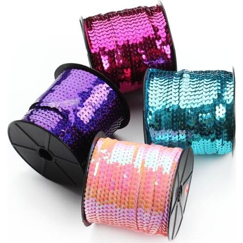 100 Yard/Roll New Fashion Gold Color Sequins Cord Rope Thread Dia 6mm for DIY Necklace Bracelets Jewelry Making Decorations