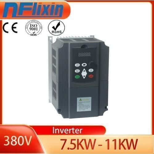 7.5-11kw 380V 3 Phase Input VFD Frequency Inverter 3 Phase Triphase Output Motor Speed Control Frequency Drive Converter 50/60Hz