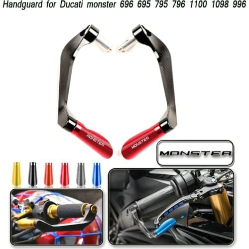7/8"(22mm) Motorcycle Brake Handguard Clutch Lever Guard Protector Escape Handlebar for Ducati monster 696 695 795 796 1100 1098