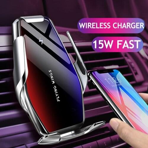 Automatic clamping Car Qi wireless charger for iPhone X 8 XR 11 pro xs Samsung S10 S9 S8 S7 Note 10 9 Air Vent Mount Phone Holde