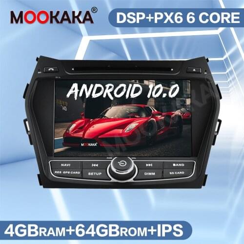 Android 10.0 64GB PX6 Car DVD Player Auto Radio for Hyundai IX45 Santa Fe 2014+ GPS Navigation Audio Multimedia Stereo Head Unit