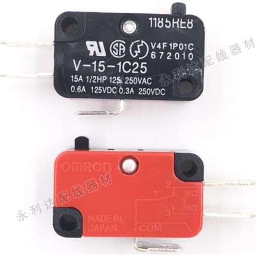 Free shipping 100pcs/lot New Mouse micro switch V-15-1C25 Limit switch Travel switch Silver contacts
