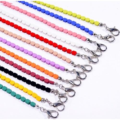 Color Square Iron Ore Sunglasses Glasses Chain For Womens Strap Hang Spectacle Cord Holder Lanyards Luxury Fashion 2021 New