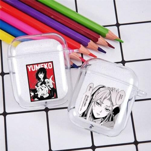 Japanese Anime Kakegurui Jabami Yumeko Earphone Case For Airpods 2 1 Wireless Bluetooth Soft Headphones Cover Clear Cute Coque