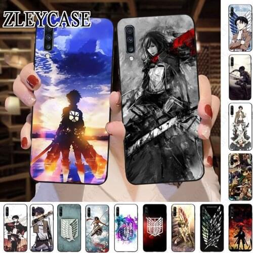 Attack on Titan Mikasa Phone Accessories Case For Samsung Galaxy A50 A10 A20 A20E A20S A30S A40 A51 A7 A70 A30 A6 A71 A8 Cover