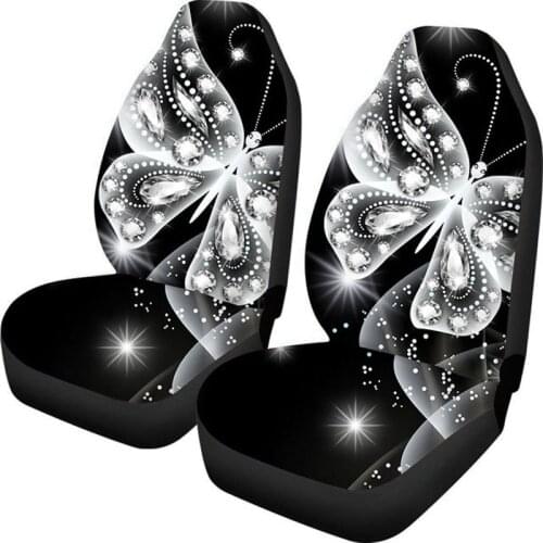 Car Seat Cover Sets for Women Beautiful Butterfly 3D Print Car Front Seat Cover Fit Most Cars,SUV Sedan Cars seat accessories
