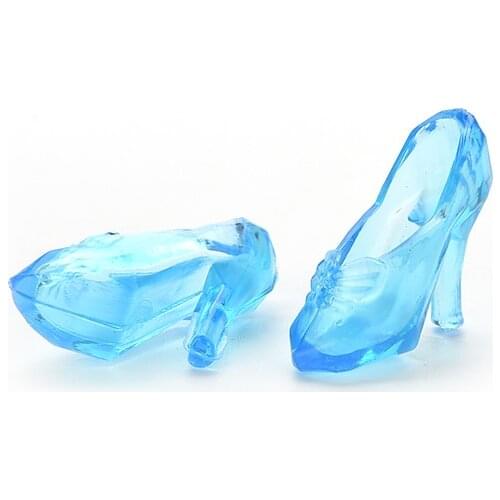 Baby Toy Imitation Fairy Tale Crystal Shoes For CINDERELLA Fashion Doll Shoes High Heels Sandals For Dolls