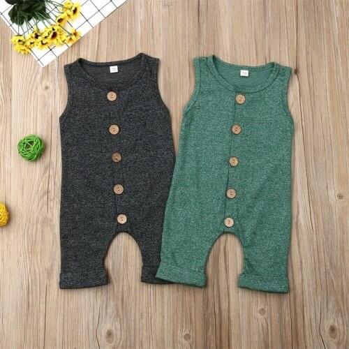 Newborn Toddler Baby Girl Boy Romper Jumpsuit Outfits Summer Sleeveless Baby Clothes Cotton Rompers