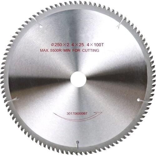 10''/250mm Circular Saw Blade 60T/80T/100T/120T Tungsten-cobalt Alloy Cutting Disc Saw Blades For Wood Aluminum Tool Accessories