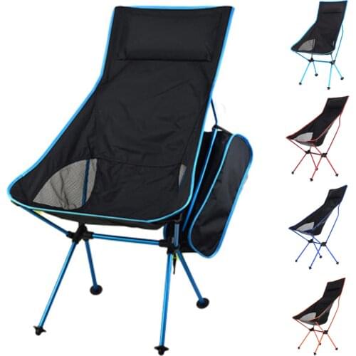 HooRu Folding Chair with Backrest Camping Beach Fishing Deck Chairs Backpacking Chair with Carry Bag Outdoor Garden Furniture