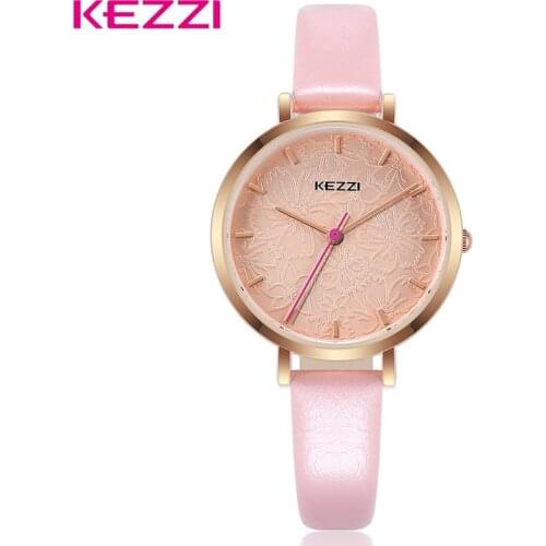 Kezzi Brand Fashion Casual Women Watch Creative Flower Quartz Wristwatch Simple Waterproof Female Clock Relogio Feminino