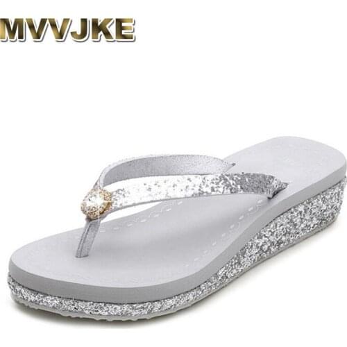 MVVJKEWedge shoes for women beach sandals Summer shoes 2020 Flip Flop Shoes Woman platform sandals female slipper slippers