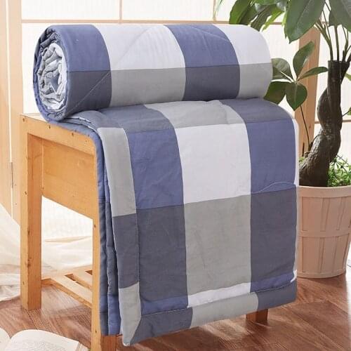 Soft Summer Washable Quilt Plaid Travel Bedding Linen Newborn Toddler Wraps Home Blanket Comforter