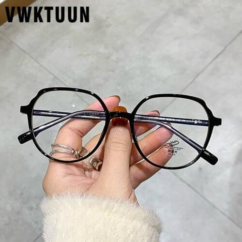 VWKTUUN TR90 Anti Blue Light Ray Glasses Women Irregular Glasses Frames Womens Optical Glasses Prescription Metal Frames