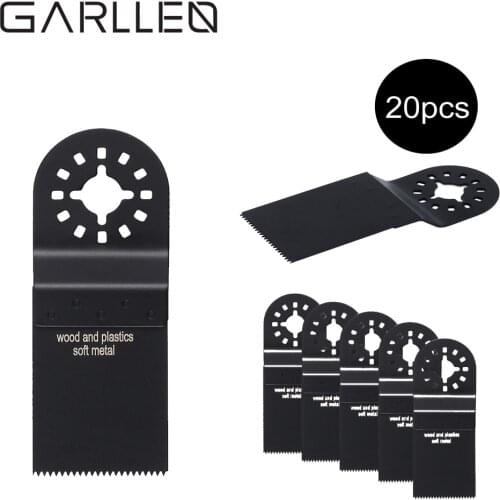 GARLLEN Oscillating Saw Blade 20pcs High Carbon Steel Saw Blades Accessories For Fast Cutting Wood Plastic Laminates Fiberglass