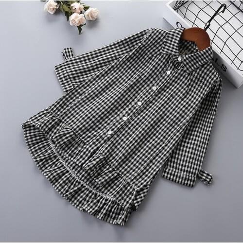 2-6 years High quality girl dress 2019 new spring fashion England Style plaid pattern kid children girl clothing princess dress