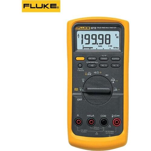 Fluke 87V Industrial High-Precision Digital Multimeter With NIST Traceable Calibration Certificate And Data 8000V Safety Design