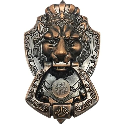 2 Pcs Antique Lion Door Knocker Lionhead Doorknockers Lions Home Decor Including Screws