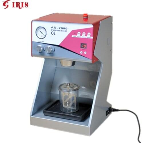 CE Approval Digital Touch Controlled Stepless Speeds AX-2000C+ Vacuum Mixer with Built-in Vibrator and 2 Mixing Beakers