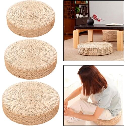 Handcrafted Straw Seat Cushion Yoga Window Chair Tatami Cushion Mat Pad