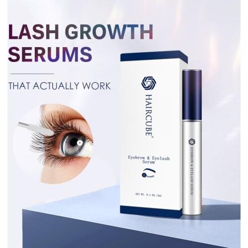 HAIRCUBE Eyelash Growth Treatment Natural Eyebrow Eyelashes Essential Liquid Longer Thicker Makeup Eyelash Enhancer Cruelty Free