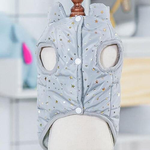 Two-leg Stylish Cute Pet Puppy Coat Soft Texture Pet Coat Star Pattern for Autumn