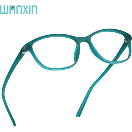 WANXIN Plastic Blue Light Blocking Glasses,Oval Computer Reading Glasses,Transparent Lens,Reduce Headaches&Eyestrain