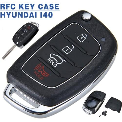 For Hyundai I40 Smart 4 Buttons Car Remote Car Blank Key Fob Shell Key Replacement Parts