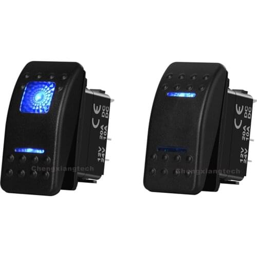 12V/20A 24V/10A 4 Pins On Off SPST Blue Led Lights Switch Base for Carling Arb Narva Car Boat Marine Rocker Switch