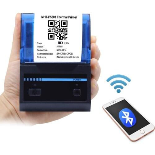 2 inch thermal printer Wireless bluetooth receipt printer 58mm USB mobile portable Pos machine bill ticket Printer customizable