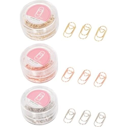 30PCS Cute Binding Paper File Photo Poster Clip Set with Portable Organizer Box