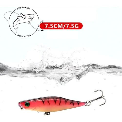 3D Eyes Anti-Corrosion Bionic Freshwater Fishing Lure Hard Bait 75mm/7.5g Artificial Topwater Popper Plastic Fishing Bait