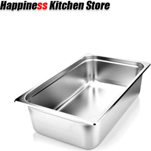 6pcs Kitchen Tools 1/1" STAINLESS STEEL STEAM TABLE FOOD PAN COMMERCIAL BIG 53*32.5CM WITH PAN LID