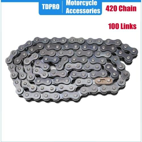 Motorcycle 420 Drive Chain 100 Links For 70cc 125cc 140cc 150cc ATV BUGGY DIRT BIKE PIT THUMPSTAR Atomik