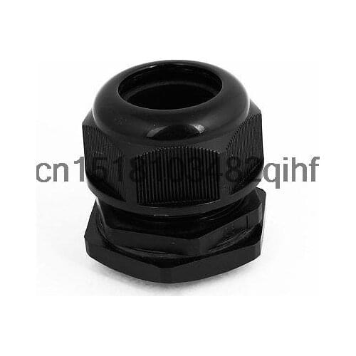 Black Plastic Waterproof Cable Gland Connector Locknut PG36
