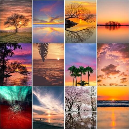 DIY Scenery 5D Decoration Diamond Painting For Home Full Round Drill Embroidery Cross Stitch Kits Bedroom Self-Sticker Wall Arts