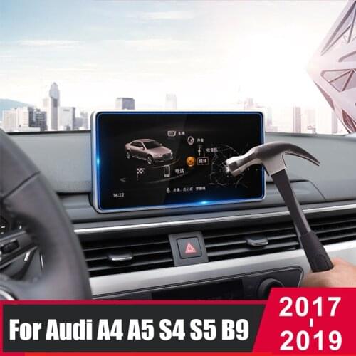 For Audi A4 B9 A5 S4 S5 Q5 2017 2018 2019 Tempered Glass Car Navigation Screen Protector Touch Display Screen Film Accessories