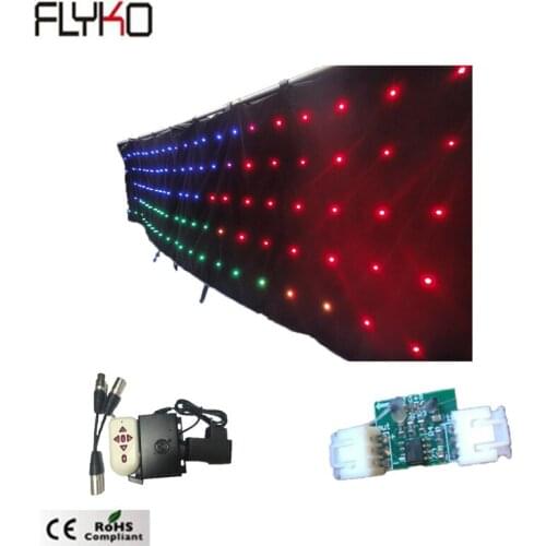 FLYKO Stage Flexible Screen DJ Background LED Video Curtain P18 1x5m for stage backdrop