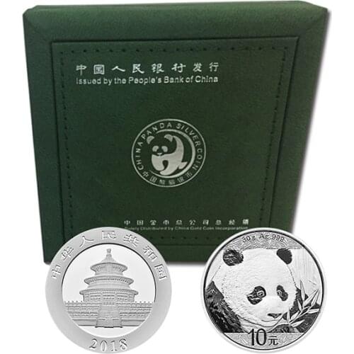 China panda silver coin 1oz pure silver plated Commemorative Coins with box