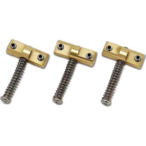 Compensated Brass Saddles Set (3) Barrel-Style Bridge Saddle with Wrench for FD Tele Vintage Electric Guitar Replacement Part