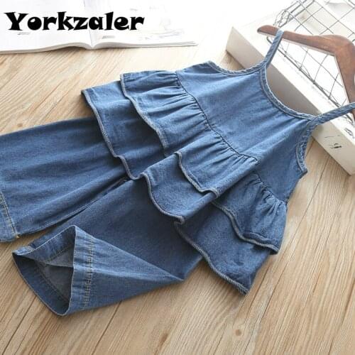 Toddler Girl Summer Clothes Set Jeans Clothing Suit for Kids Baby Outfits New Fashion Children Clothing Suit for Basic Set