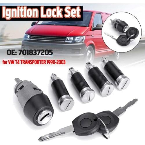 Gnition Switch and Door Lock Barrel Set & 2 Keys For VW Caravelle T4 1990-2003 Transporter