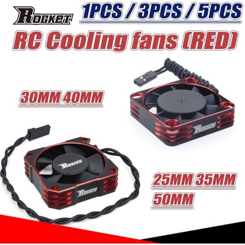 Rocket Surpass Hobby 3pcs 5pcs Cooling Fan Cool Fans 25mm 30mm 35mm 40mm 50mm Heatsink for 1/8 1/10 1/12 1/16 Rc Car Motor ESC