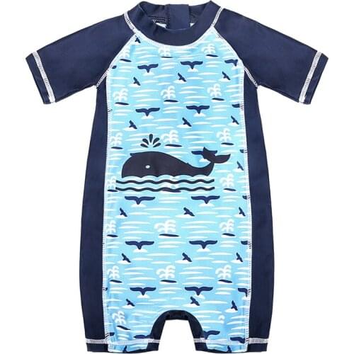 Baby Boys Swimwear One Pieces Overall Infant Toddler Kids Children Swimsuit Beach Wear Cute Print