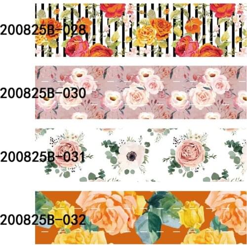 50 yards/lot) New listons 38mm 50mm flower printed grosgrain ribbon