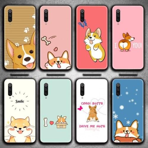 Cute Corgi Cartoon Dog Phone Case for Xiaomi Mi Note 10 Lite Mi 9T Pro xiaomi 10 CC9 9SE