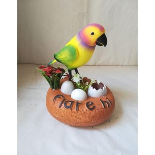 Artificial bird model,about 14x12cm voice control sounds i love you" parrot bird handicraft home decoration gift b1242