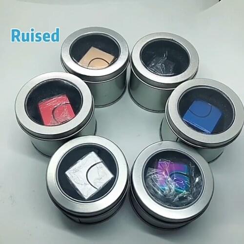 New Magic Cube Hand Spinner Aluminum Alloy Whirlwind Square Finger Gyro EDC Decompression Toys With box