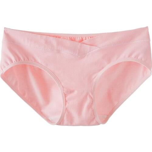 Solid Color Low Waist Maternity Panties Pregnant Cotton Breathable Pregnancy Women Panties Underwear Soft Maternity Underwear